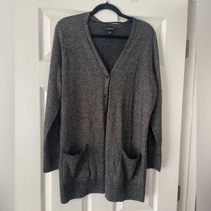 torrid Charcoal and gold long V-Neck Cardigan